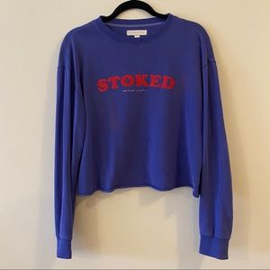 Spiritual Gangster Stoked Mazzy Crop Sweatshirt